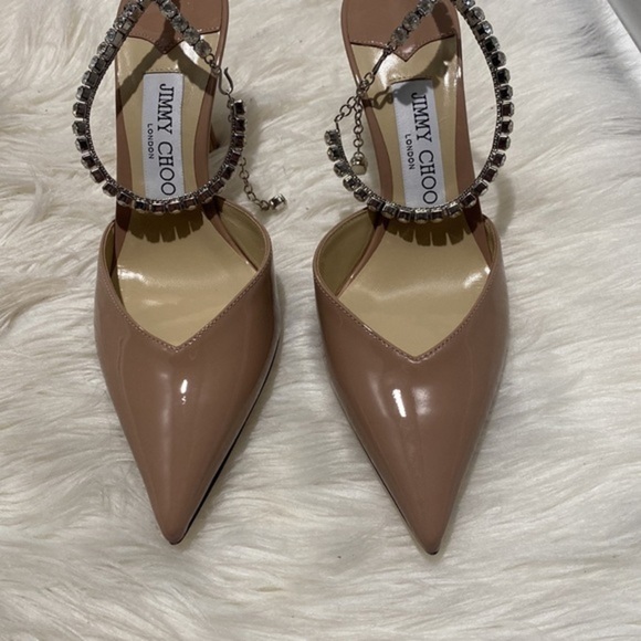 New Jimmy Choo Saeda Crystal ankle strap pointed toe pump size 36EU - Picture 4 of 15